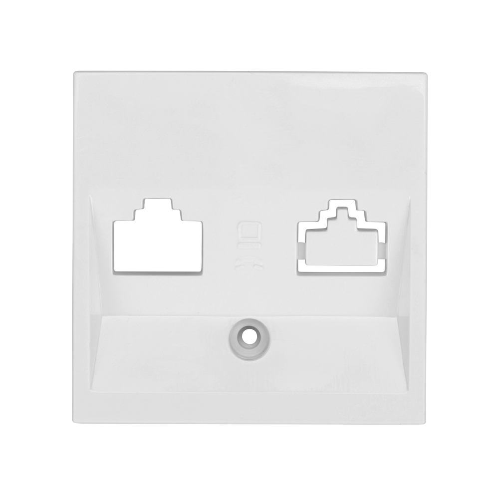 Mască pentru priză 1xRJ45 TOOLLESS LINE, alb