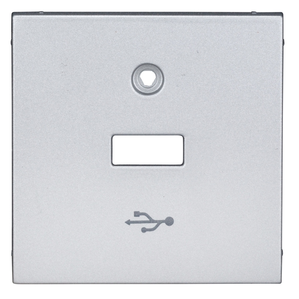 Mască pentru priză USB, argintiu