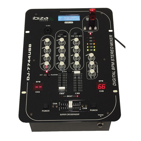 Mixer 5 canale cu bpm digital si usb/sd