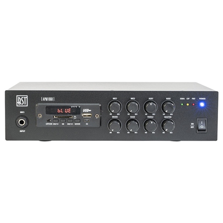 Mixer pa amplificat 100v 60w cu usb/bluetooth/sd/fm