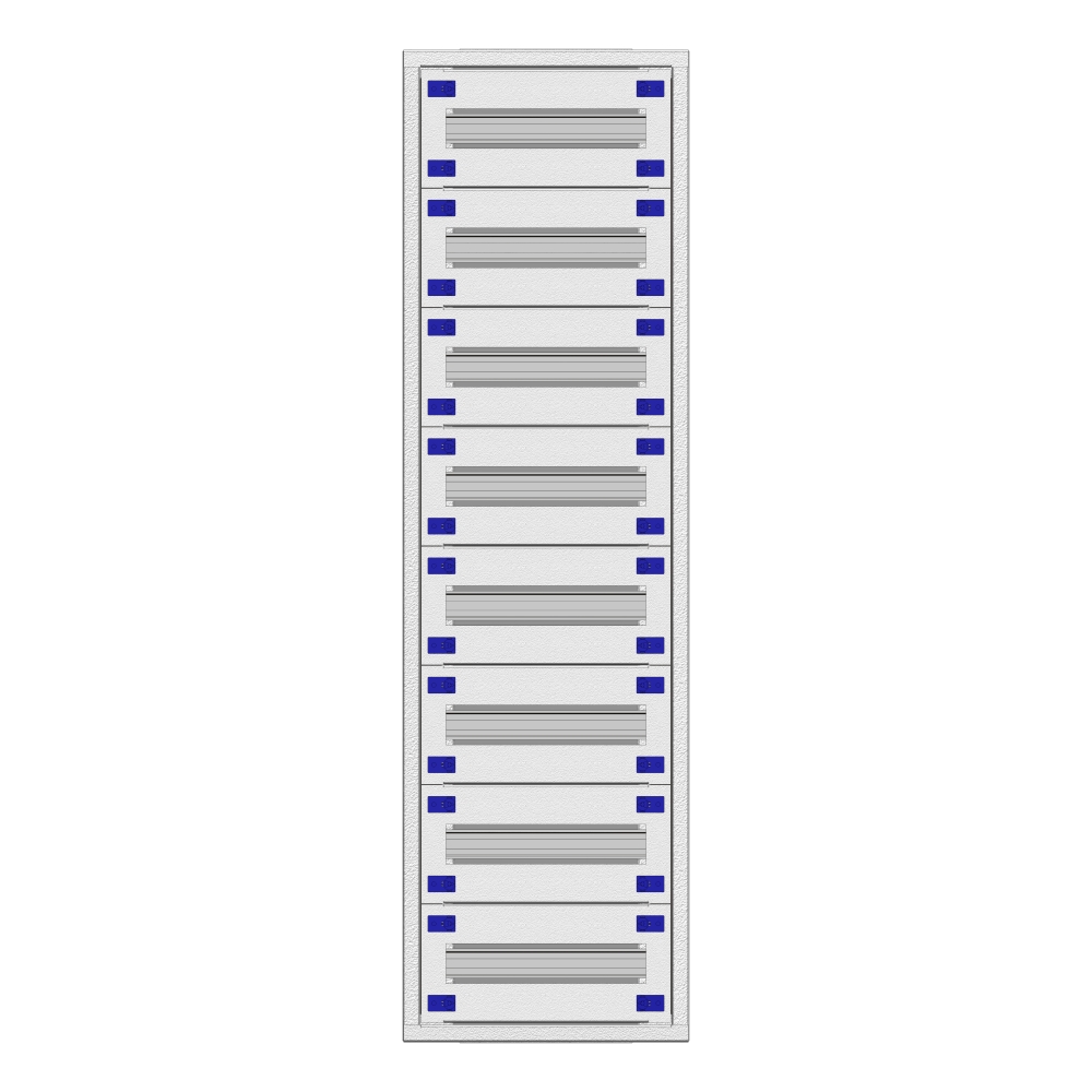 Modular chassis 1-24K, 8-rows, complete