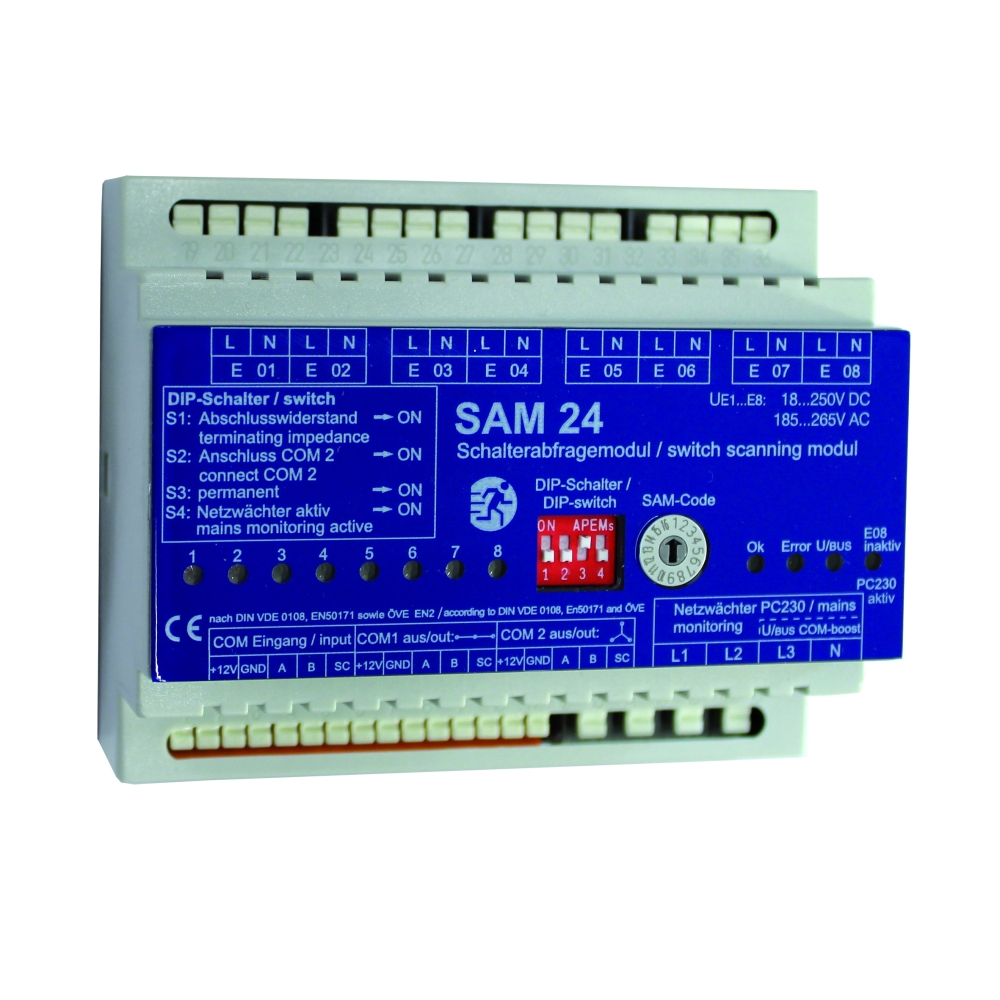 Modulul de monitorizare SAM08, 8 intrări, inclus monitor ret