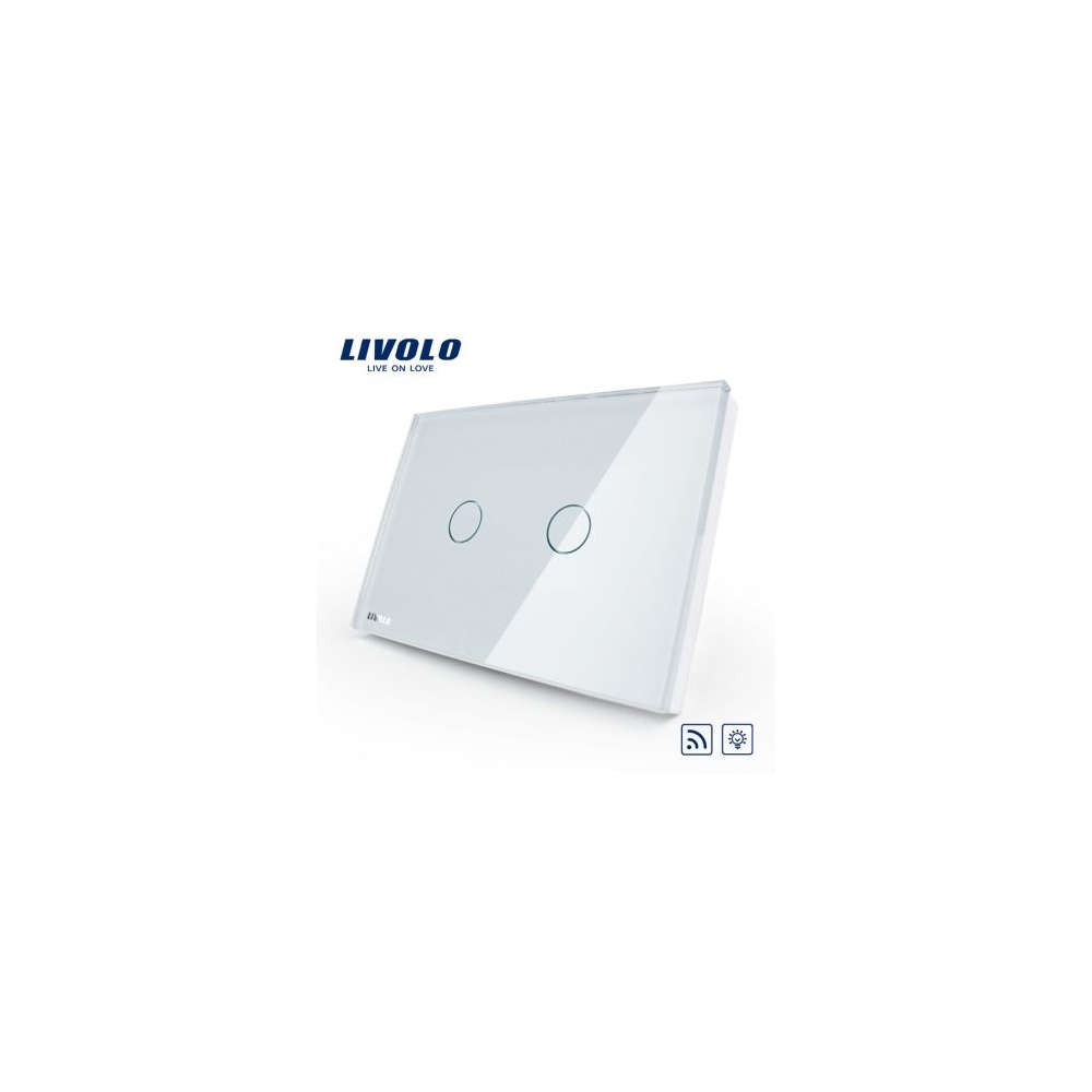 &Icirc;ntrerupător dublu, dimabil, wireless - control telecomanda RF