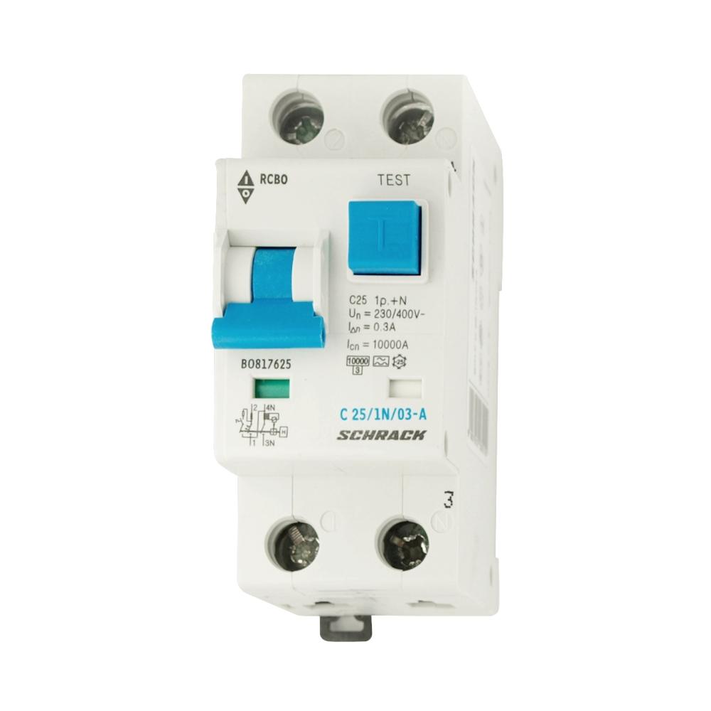 &Icirc;ntreruptor automat+diferenţial, C25/300mA, 10kA, tip A,1P+N