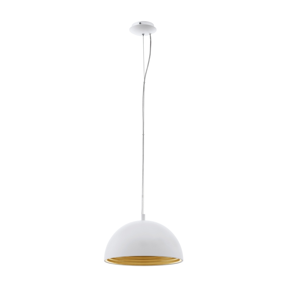 Panderas Pendant luminaire &Oslash;350 60W white/gold IP20