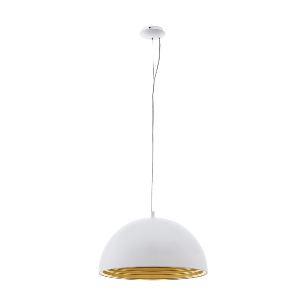 Panderas Pendant luminaire &Oslash;500 60W white/gold IP20