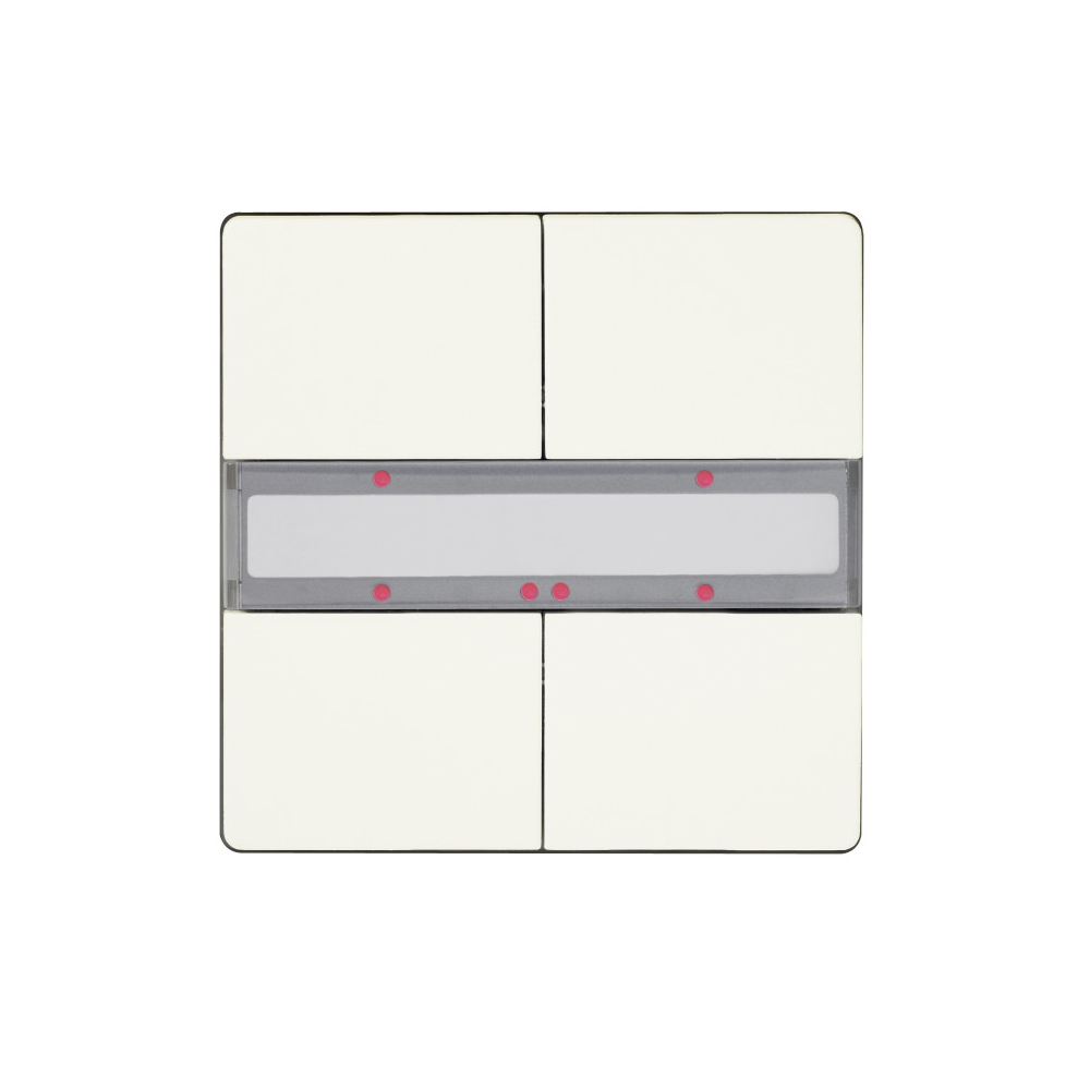 Panou 2 perechi taste, cu LED de stare, alb titan