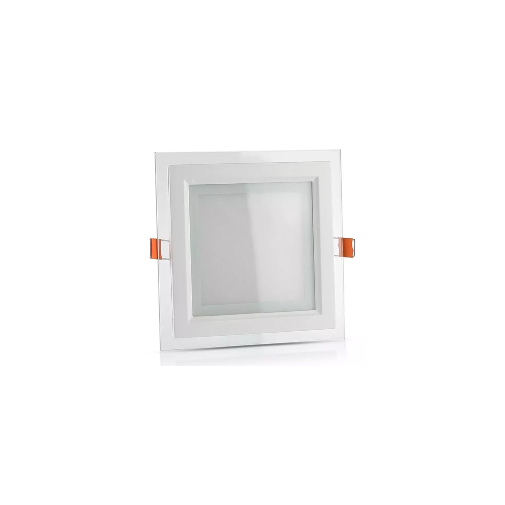 PANOU LED PATRAT INCORPORABIL 6W 6400K ALB RECE, STICLA
