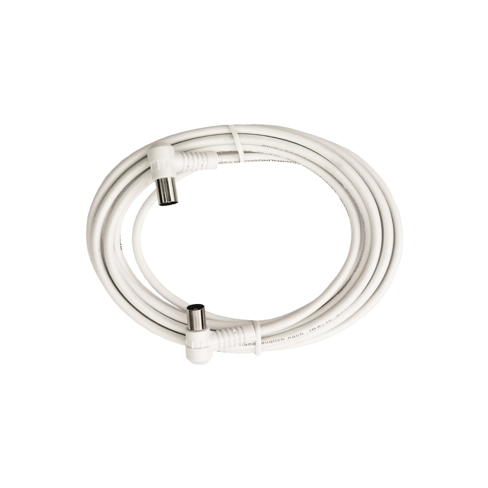 Patchcablu coax.IEC-T/IEC-M,90&deg;,Cl.A,alb,1.5m,BAK 153-96