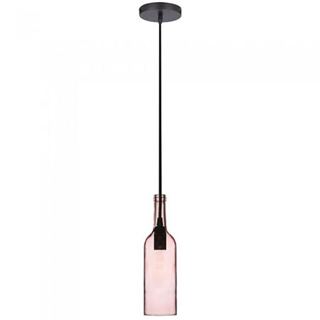 Pendul tavan model sticla vin culoare roz deschis