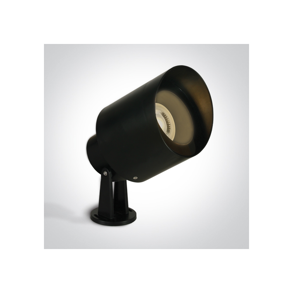 Pilos 10W GU10 MR16 IK06 IP65 100-240V negru cu cablu de 2m