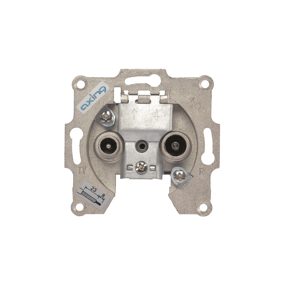 Priză trec. R/CATV 2porturi,18dB,fără ramă,BSD 4-18