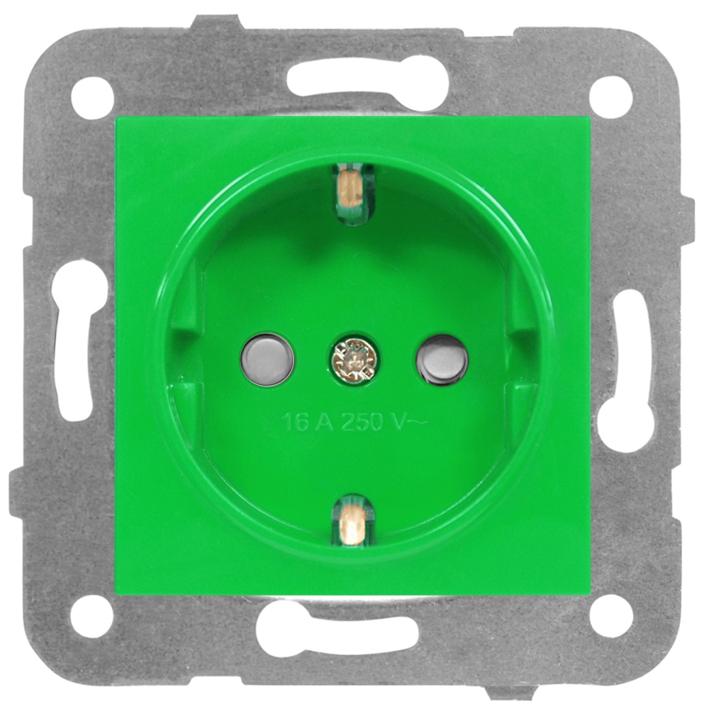 Priză verde, protecție copii, conectori rapizi, cleme ramă
