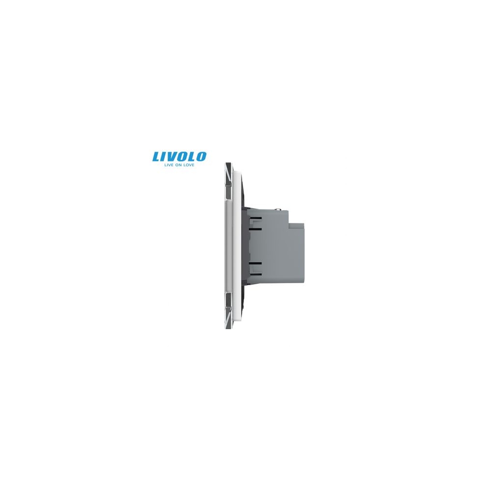 Priza simpla USB tip C, cu rama sticla