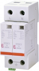 Protecție supratensiuni etitec v t2 255/20 2+0 rc