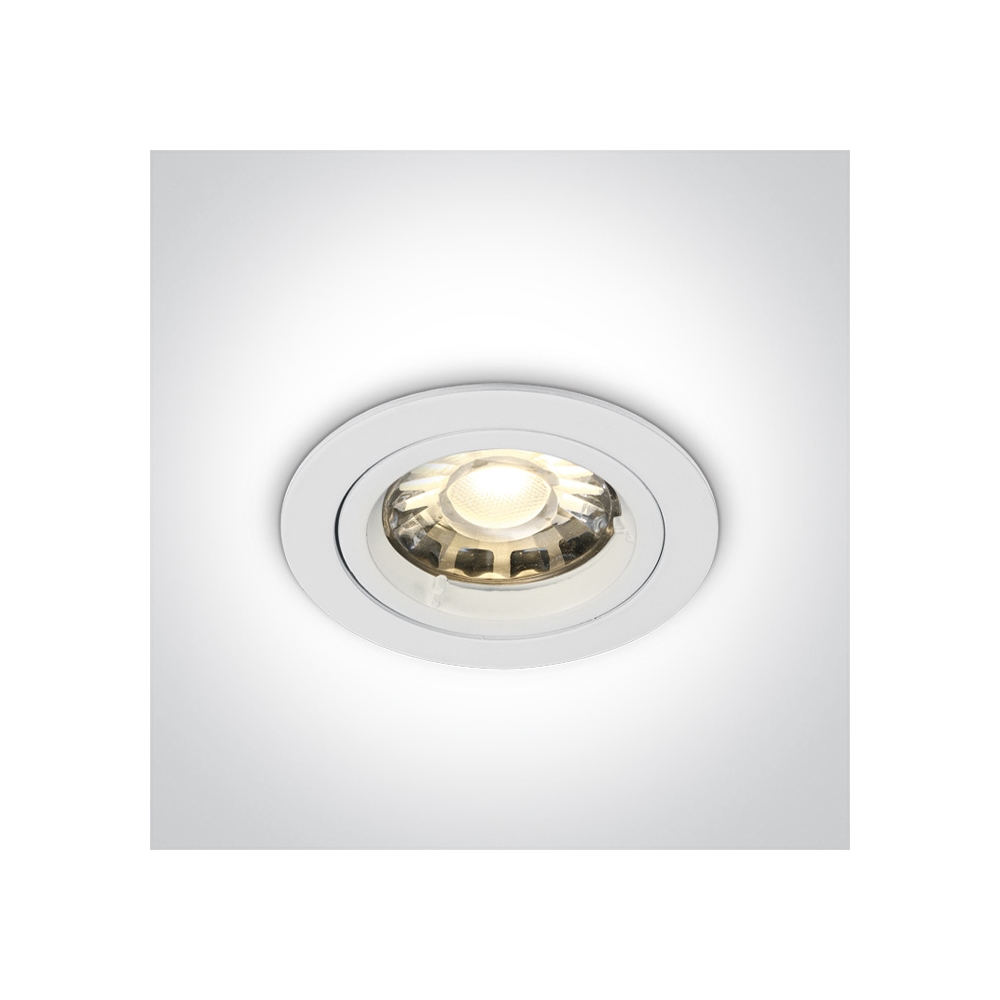 Punto-R 50W GU10 MR16, 100-240V, IP20, alb