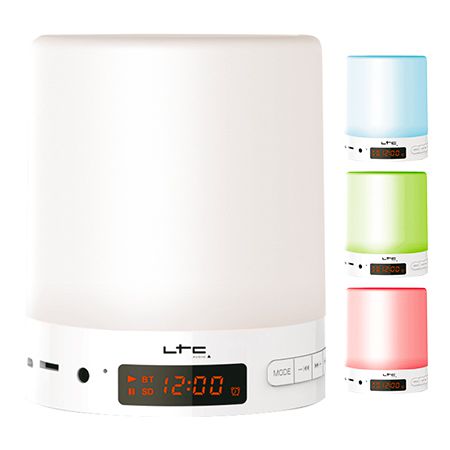 Radio cu alarma iluminat led rgb bluetooth,fm,gsm