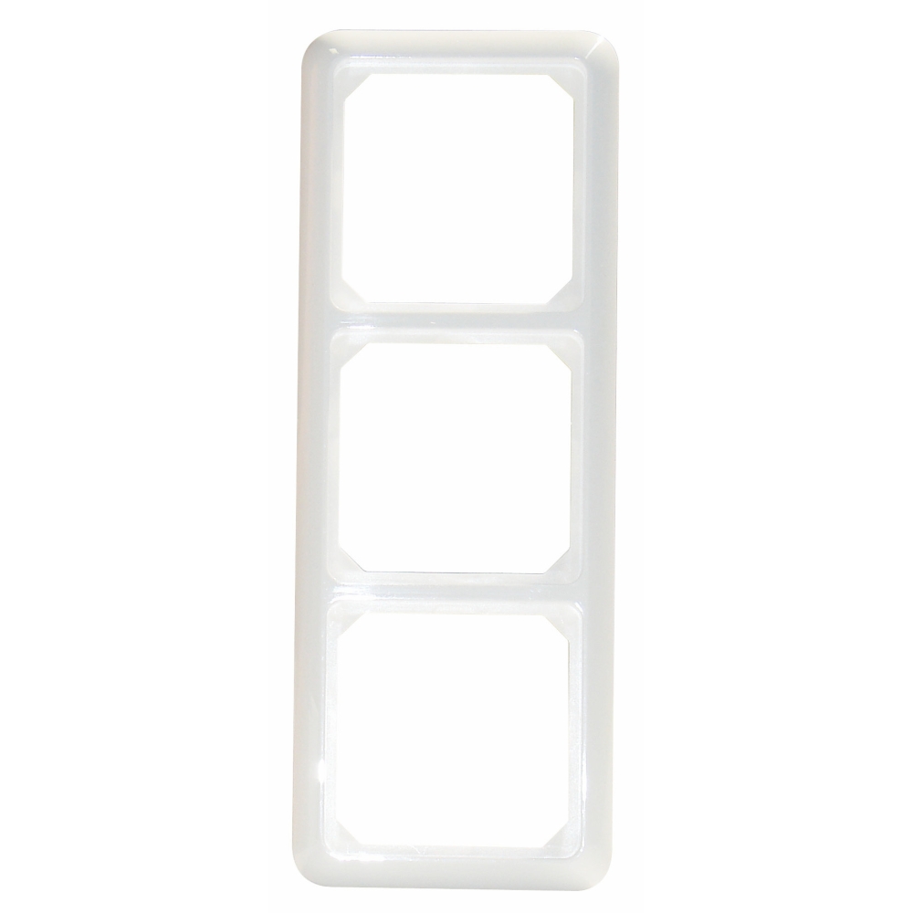 Ramă 3 aparate IP44, alb