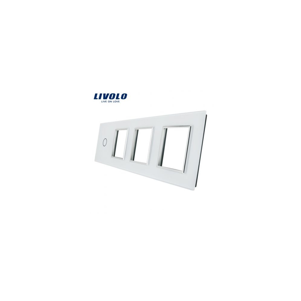 Ramă &Icirc;ntrerupător simplu + Priză triplă