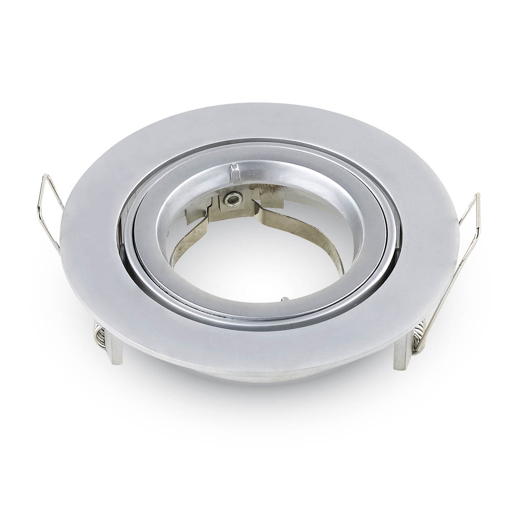 Recessed spot GU10 round, silber grey