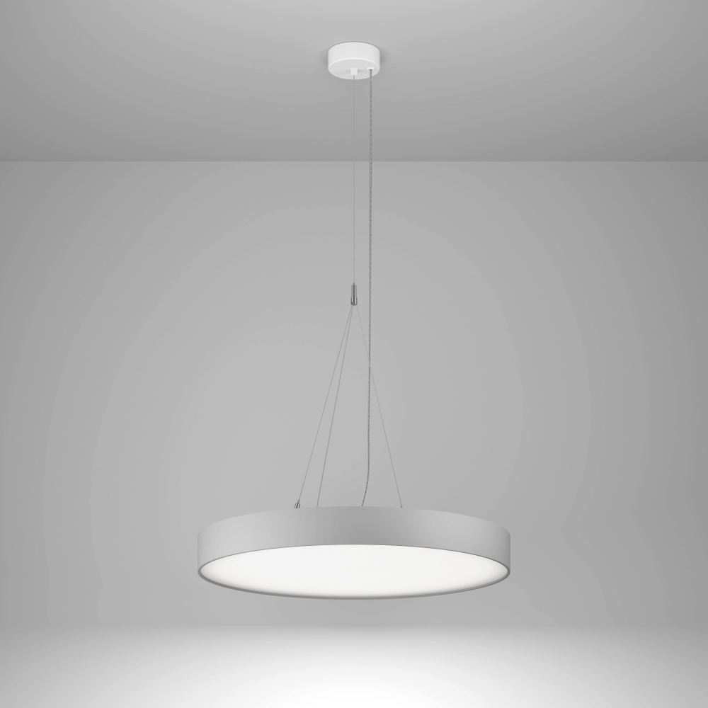 Round 90 PD DI 27,42W 3715lm 830 OP on/off argintiu &Oslash;-650