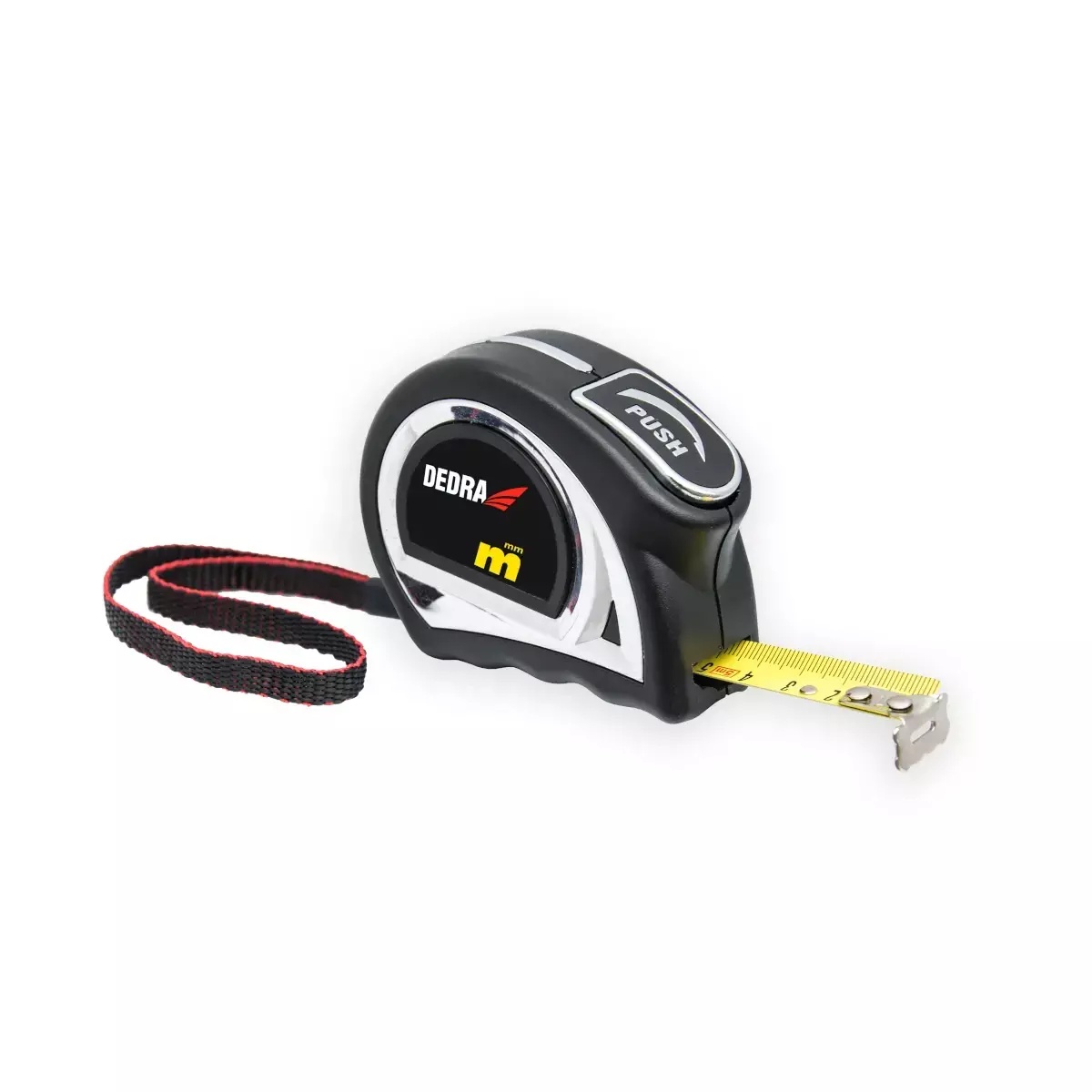 Ruletă de măsurat 3m/16mm, auto-blocare, bandă din nailon, bandă de apucare