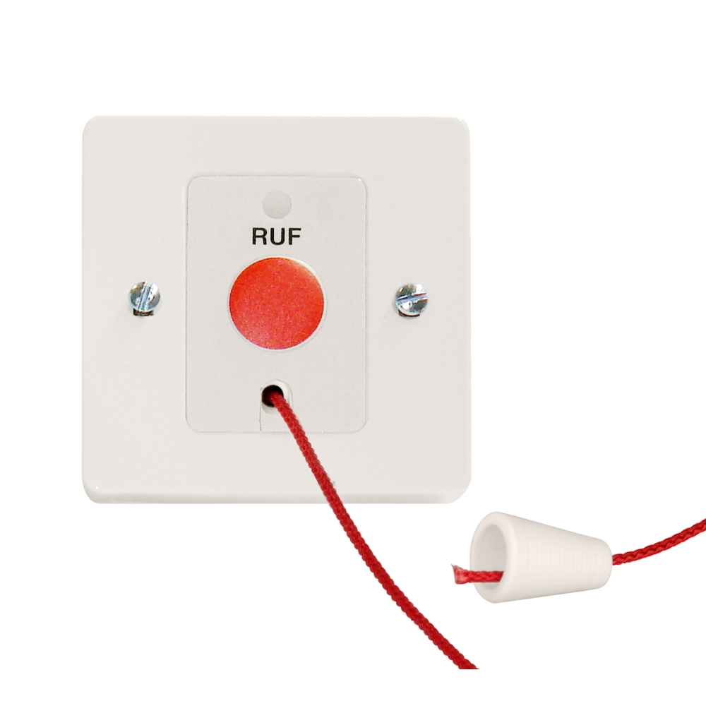 Set de apelare cu şnur și buton, alb