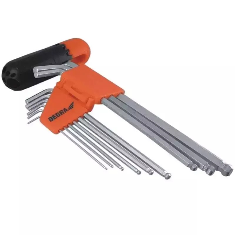 Set imbusuri cu sfera crv 1/16" - 3/8", 9buc.