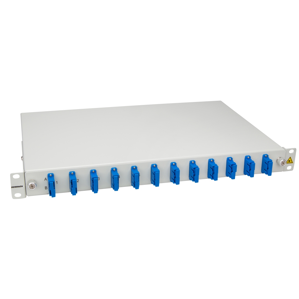 Splicebox, 8 fibre,SC,9/125&micro;m OS2, culisant,19",1UV , ECO