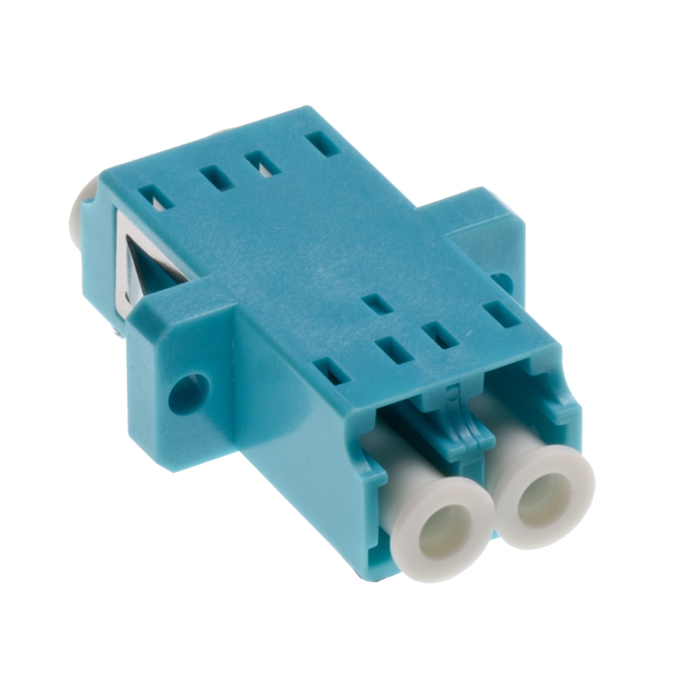 Standard LC-Duplex Coupling MM Polymer case aqua