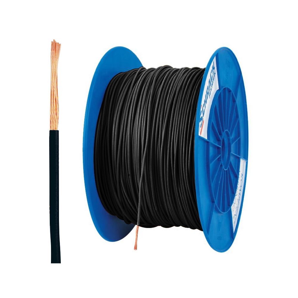 Tambur cu 300m conductor H05V-K 1 negru