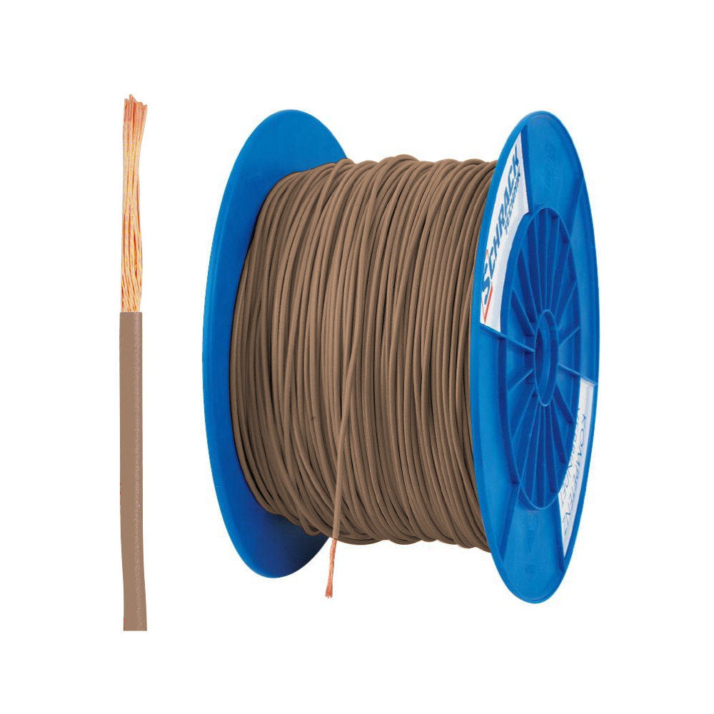 Tambur cu 500m conductor H05V-K 0,5 maro