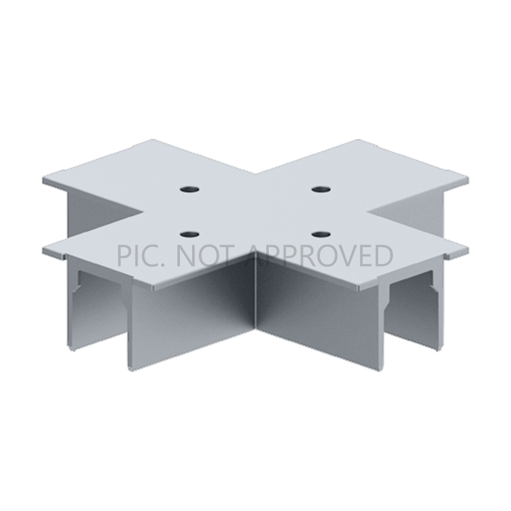 TRACK ON RECESSED COVER 3-PHASES X-CONNECTOR DALI argintiu