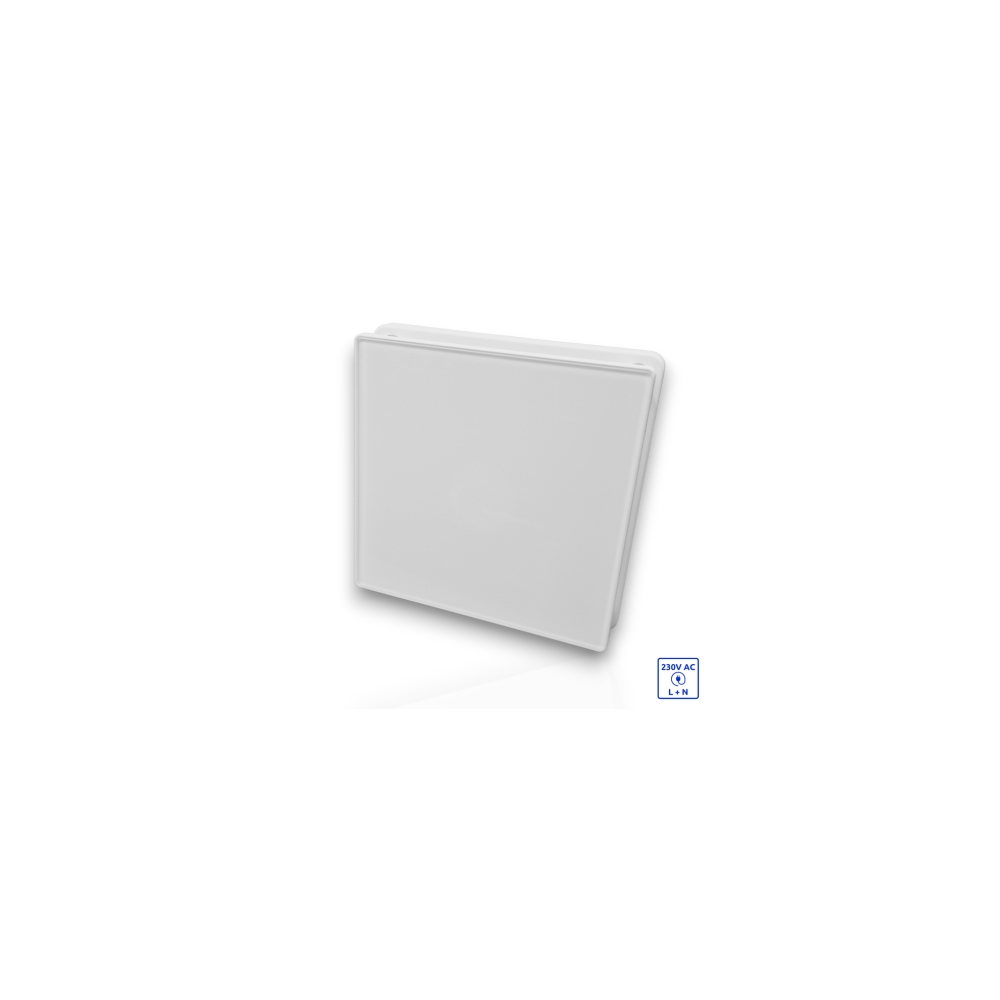 Ventilator cu panou din sticla, cu temporizator, Alb